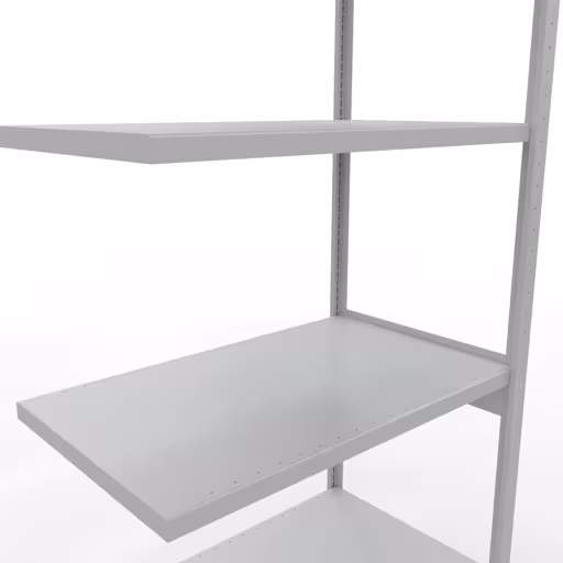 Anbauregal, Fachbodenregal Stecksystem MULTIplus250, 3000 x 1000 x 600 mm (HxBxT), 7 Fachböden, Längenriegel, RAL 7035 lichtgrau von Schulte Lagertechnik aus der Kategorie Stecksystem