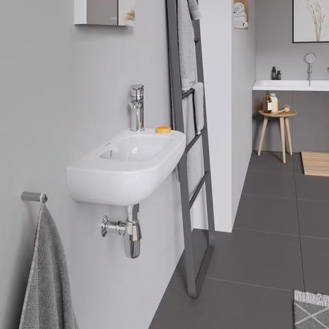 Handwaschbecken D-Code weiß 500x220mm 1 Hahnloch, mit Überlauf DURAVIT