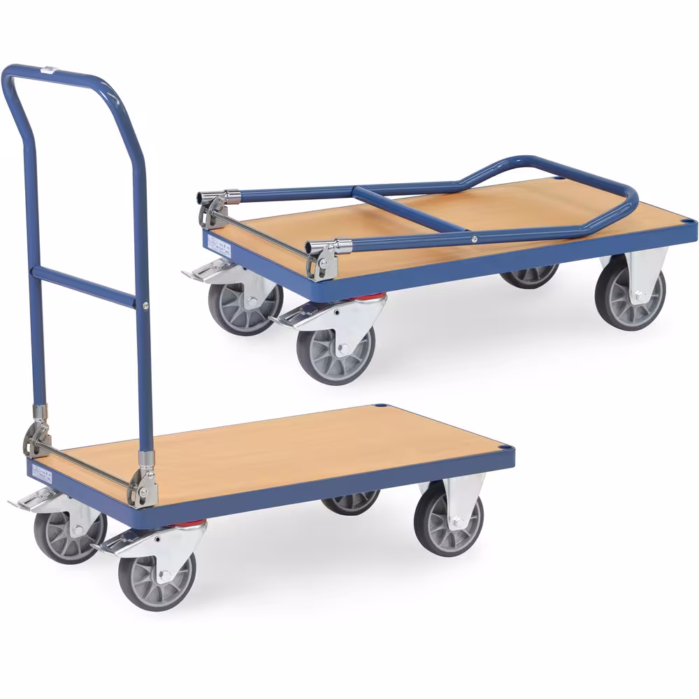 Klappwagen Multi-Vario Klappwagen aus Stahlrohr und Profilstahl geschweißt, pulverbeschichtet brillantblau RAL 5007 aus der Kategorie Klappwagen