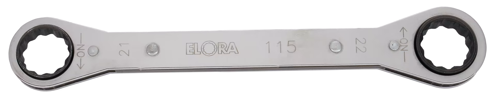 Ratschenringschlüssel, gerade 115-21x22 mm von ELORA Ratschenringschlüssel, gerade, ELORA-115 aus der Kategorie Ring- und Doppelringschlüssel mit der Artikelnr. 0115021221000