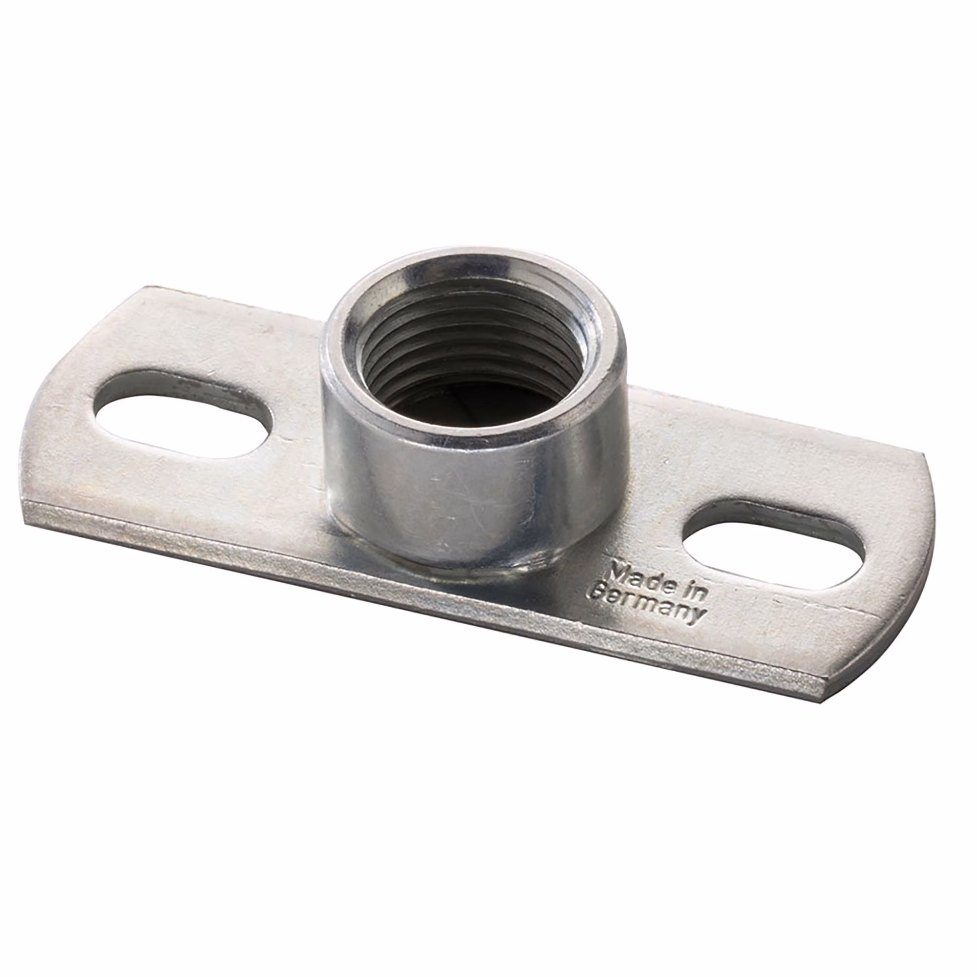 10 stuks - Grondplaat maat 80x30x3mm R1/2" weerstandsgelast verzinkt van het merk Fixotec Fixotec grondplaten 80x30 en 120x40 verzinkt uit de categorie montagedelen met het artikelnummer 9-51.105