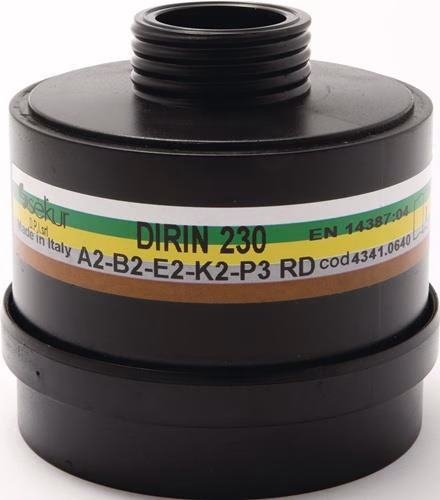Mehrbereichskombifilter DIRIN 230 A2B2E2K2-P3R D EN14387 von der Marke Ekastu Safety Mehrbereichskombifilter DIRIN 230 A2B2E2K2-P3R D EN14387 aus der Kategorie Atemschutzmasken und Filter mit der Teilenummer 4000370808