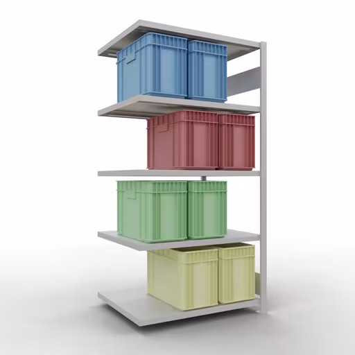 Produktbild Nr 14 des Artikels Anbauregal, Fachbodenregal Stecksystem MULTIplus250, 2000 x 1000 x 800 mm (HxBxT), 5 Fachböden, Längenriegel, RAL 7035 lichtgrau Abbildung Nr 14 des Artikels Anbauregal, Fachbodenregal Stecksystem MULTIplus250, 2000 x 1000 x 800 mm (HxBxT), 5 Fachböden, Längenriegel, RAL 7035 lichtgrau aus der Produktgruppe Stecksystem von der Marke Schulte Lagertechnik