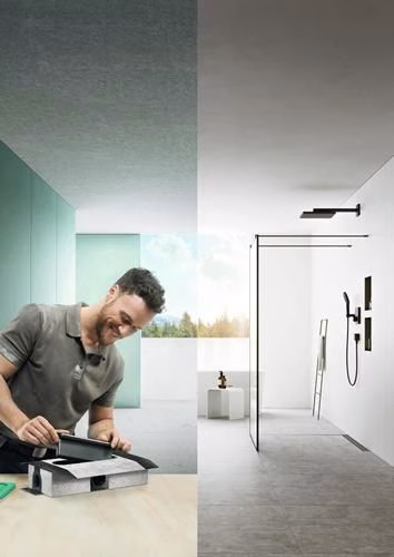 Grundkörper uBox universal für Duschrinnen-Ablaufgehäuse für Standardinstallation HANSGROHE