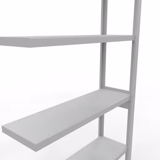 Abbildung Nr 13 des Artikels Anbauregal, Fachbodenregal Stecksystem MULTIplus250, 2500 x 1000 x 300 mm (HxBxT), 6 Fachböden, Längenriegel, RAL 7035 lichtgrau aus der Produktgruppe Stecksystem von der Marke Schulte Lagertechnik