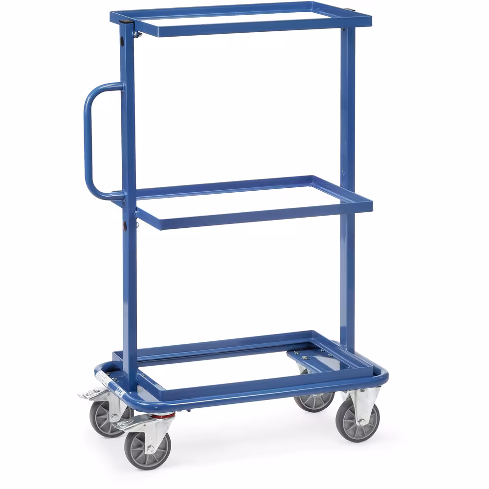 Beistellwagen 32900 - offener Rahmen pulverbeschichtet, blau RAL 5007, 3 offene Rahmen, ohne Platte. 2 Lenk- und 2 Bockrollen von der Marke Fetra Beistellwagen 32900 - offener Rahmen pulverbeschichtet, blau RAL 5007, 3 offene Rahmen, ohne Platte. 2 Lenk- und 2 Bockrollen aus der Kategorie Etagenwagen mit der Artikelnummer 32900