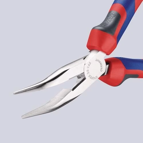 Flachrundzange Länge 160mm flachrund 40Grad gewinkelt Comfort-Griff KNIPEX