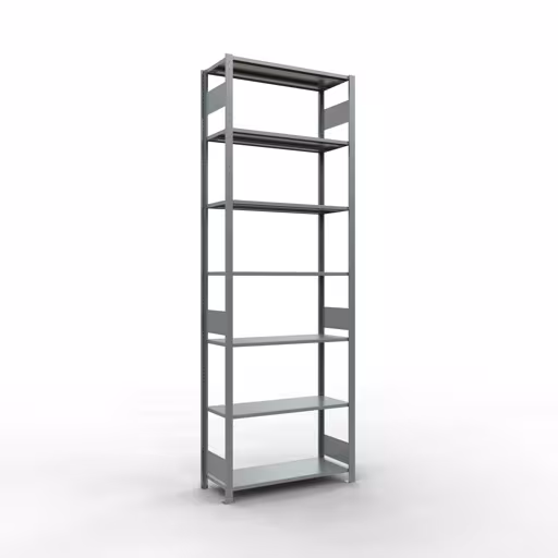 Grundregal, Fachbodenregal Stecksystem MULTIplus150, 3000 x 1000 x 400 mm (HxBxT), 7 Fachböden, Längenriegel, verzinkt von der Marke Schulte Lagertechnik Grundregal, Fachbodenregal Stecksystem MULTIplus150, 3000 x 1000 x 400 mm (HxBxT), 7 Fachböden, Längenriegel, verzinkt aus der Kategorie Grundregal mit der Artikelnummer 12742-LR