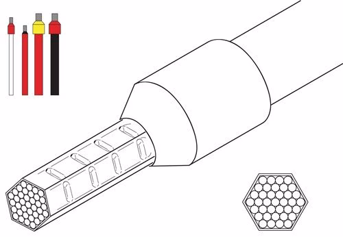 Technische Zeichnung 4071626 Crimpzange PZ 10 HEX Länge 195 mm 0,25 - 10 (~AWG 26... 8) mm² WEIDMÜLLER