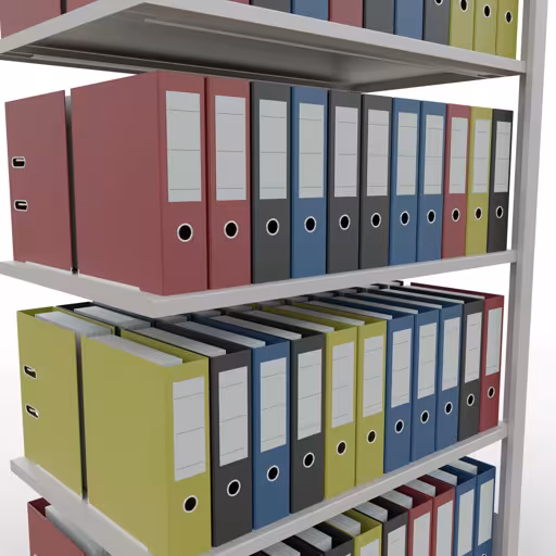 Abbildung Nr 13 des Artikels Anbauregal, Büro-Fachbodenregal Stecksystem MULTIplus150, 1800 x 1000 x 600 mm (HxBxT), 5 Fachböden, Längenriegel, ohne Mittelanschlag, lichtgrau aus der Produktgruppe Büroregale von der Marke Schulte Lagertechnik