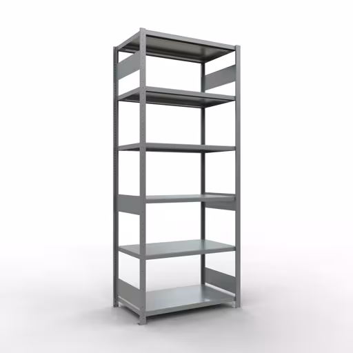 Abbildung Nr 11 des Artikels Grundregal, Fachbodenregal Stecksystem MULTIplus250, 2500 x 1000 x 600 mm (HxBxT), 6 Fachböden, Längenriegel, verzinkt aus der Produktgruppe Stecksystem von der Marke Schulte Lagertechnik