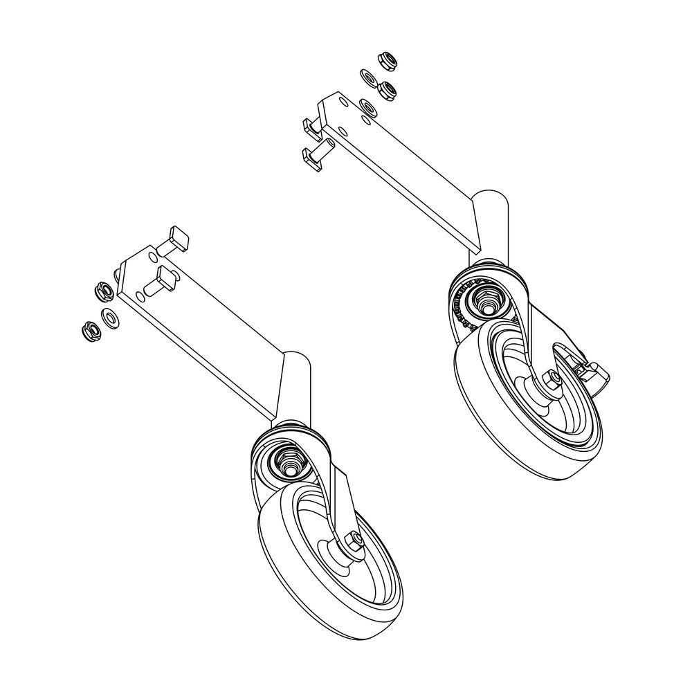 Munk Rollensatz Stützteil inkl. Aufnahmen