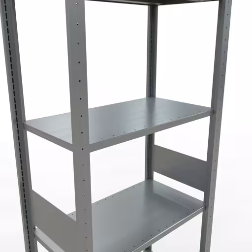Produktbild Nr.15 des Artikels Grundregal, Fachbodenregal Stecksystem MULTIplus150, 3000 x 750 x 400 mm (HxBxT), 7 Fachböden, Längenriegel, verzinkt aus der Produktreihe Stecksystem von der Marke Schulte Lagertechnik