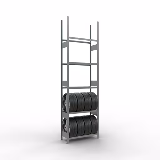 Produktbild Nr 8 des Artikels Grundregal, Räder-/Reifenregal, 3500 x 1000 x 400 mm, verzinkt, 5 Lagerebenen á 150 kg Fachlast pro Ebene Abbildung Nr 8 des Artikels Grundregal, Räder-/Reifenregal, 3500 x 1000 x 400 mm, verzinkt, 5 Lagerebenen á 150 kg Fachlast pro Ebene aus der Produktgruppe Fachbodenregale von der Marke Schulte Lagertechnik