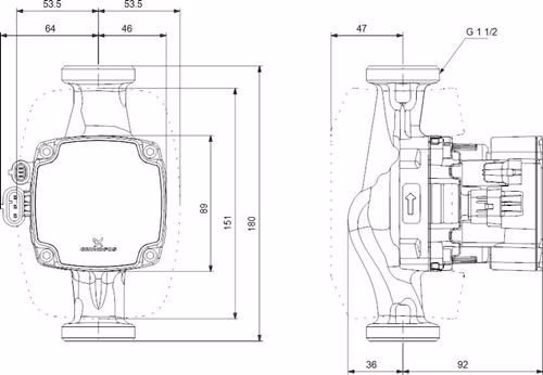 Hocheffizienz Umwälzpumpe ALPHA2 GO 25-40 180 220-240V 9H DD0 GRUNDFOS