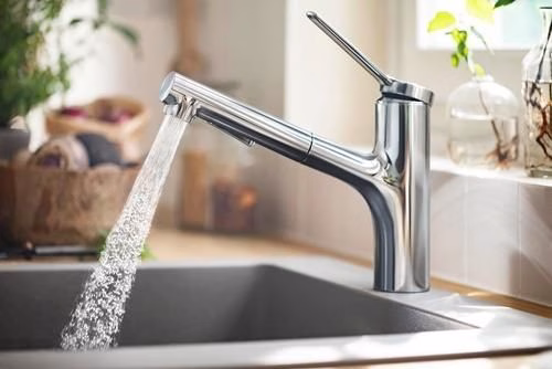 Detailbild 4074229 Hansgrohe Einhebel-Spültischmischer Zesis M33 150, Ausziehbrause, 2jet chrom
