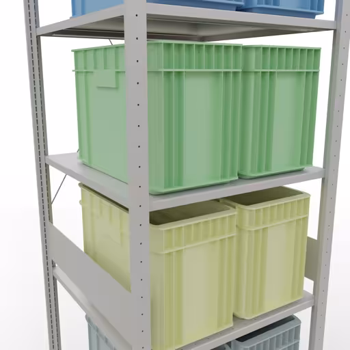 Grundregal, Fachbodenregal Stecksystem MULTIplus150, 3000 x 750 x 800 mm (HxBxT), 7 Fachböden, Kreuzstrebe, RAL 7035 lichtgrau aus der Kategorie Grundregal mit der GTIN 4004514238023 Grundregal, Fachbodenregal Stecksystem MULTIplus150, 3000 x 750 x 800 mm (HxBxT), 7 Fachböden, Kreuzstrebe, RAL 7035 lichtgrau von der Marke Schulte Lagertechnik aus der Produktreihe Stecksystem