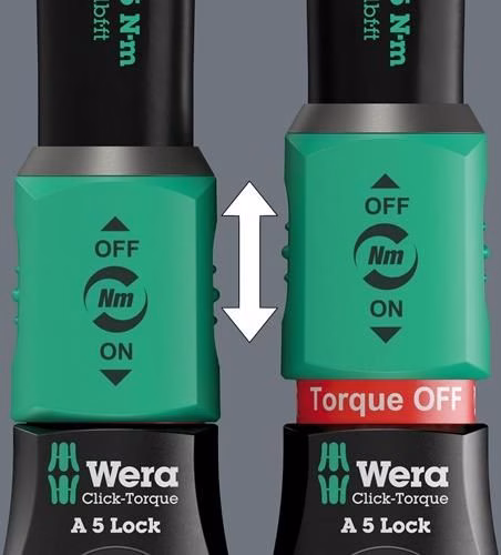 Drehmomentschlüssel Click-Torque Lock A 5 1/4 Zoll 2,5-25 Nm WERA