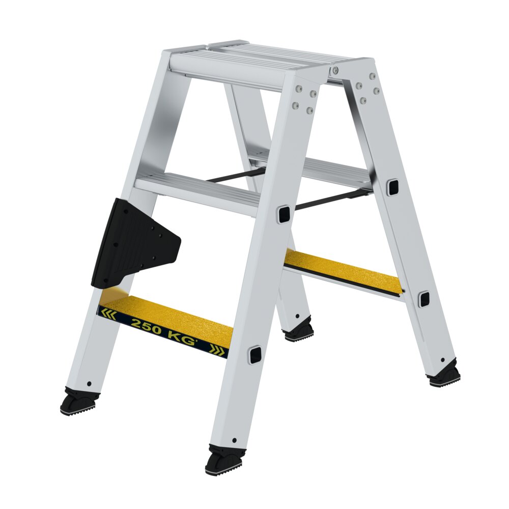 Munk Stufen-Stehleiter 250 kg beidseitig begehbar mit clip-step R13 2x3 Stufen von Günzburger Steigtechnik Munk Stufen-Stehleiter 250 kg beidseitig begehbar mit clip-step R13 aus der Kategorie Stehleitern mit der Artikelnr. 043803, Zaun, Mobiliar