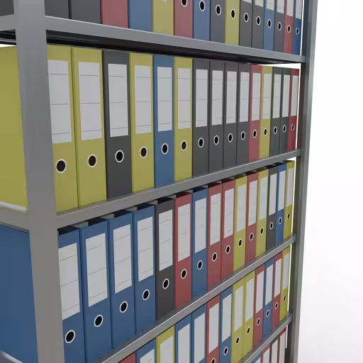 Abbildung Nr 12 des Artikels Grundregal, Büro-Fachbodenregal Stecksystem MULTIplus85, 2300 x 1300 x 300 mm (HxBxT), 7 Fachböden, Kreuzstrebe, verzinkt, ohne Anschlagleiste aus der Produktgruppe Büroregale von der Marke Schulte Lagertechnik