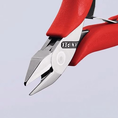 Detailbild 4005647 Elektronische zijsnijtang, lengte 115 mm, vorm 2, geen afschuining, kunststof coating, KNIPEX