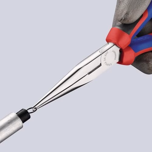 Flachrundzange Länge 200mm verchromt gerade Comfort-Griff KNIPEX
