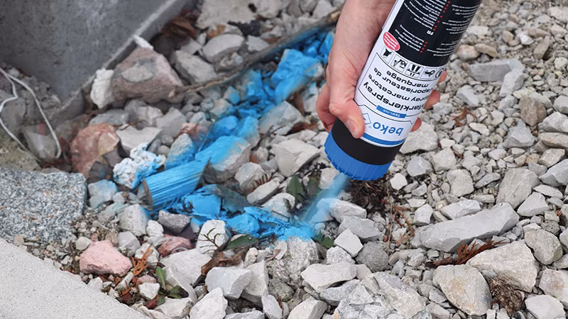 TecLine Markierspray 500 ml LEUCHTBLAU Schutt