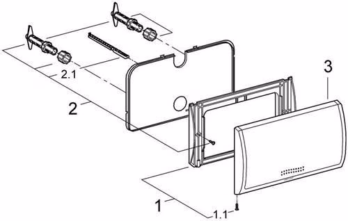 Technische Zeichnung 4048886 Betätigungsplatte Classic 330 330x190mm alpinweiß für Spülkästen 6-9l GROHE