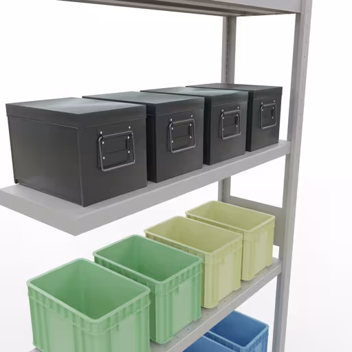 Produktbild Nr 13 des Artikels Anbauregal, Fachbodenregal Stecksystem MULTIplus330, 3000 x 1000 x 300 mm (HxBxT), 7 Fachböden, Längenriegel, RAL 7035 lichtgrau Abbildung Nr 13 des Artikels Anbauregal, Fachbodenregal Stecksystem MULTIplus330, 3000 x 1000 x 300 mm (HxBxT), 7 Fachböden, Längenriegel, RAL 7035 lichtgrau aus der Produktgruppe Stecksystem von der Marke Schulte Lagertechnik