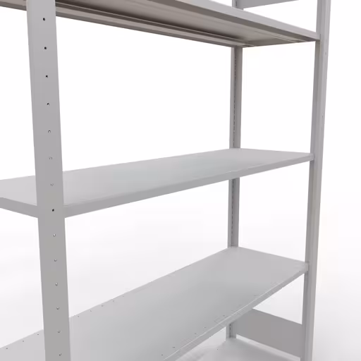 Produktbild Nr.14 des Artikels Grundregal, Fachbodenregal Stecksystem MULTIplus150, 2000 x 1300 x 400 mm (HxBxT), 5 Fachböden, Längenriegel, RAL 7035 lichtgrau aus der Produktreihe Stecksystem von der Marke Schulte Lagertechnik