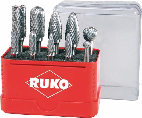 Frässtiftsatz Schaft-Durchmesser 6mm 10-teilig HM ZYA-ST/WRC/SPG/RBF/KUD RUKO von der Marke Ruko Frässtiftsatz Schaft-Durchmesser 6mm 10-teilig HM ZYA-ST/WRC/SPG/RBF/KUD RUKO aus der Kategorie Fräser mit der Teilenummer 8000421356