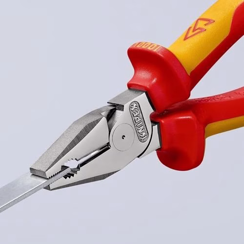 Detailbild 4033667 Kraftkombizange Länge 180mm verchromt Mehrkomponenten-Hüllen VDE KNIPEX