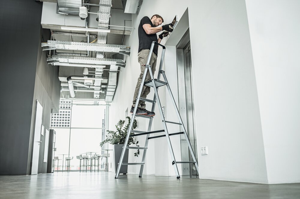 Munk ML Stufen-Stehleiter einseitig begehbar 3 Stufen