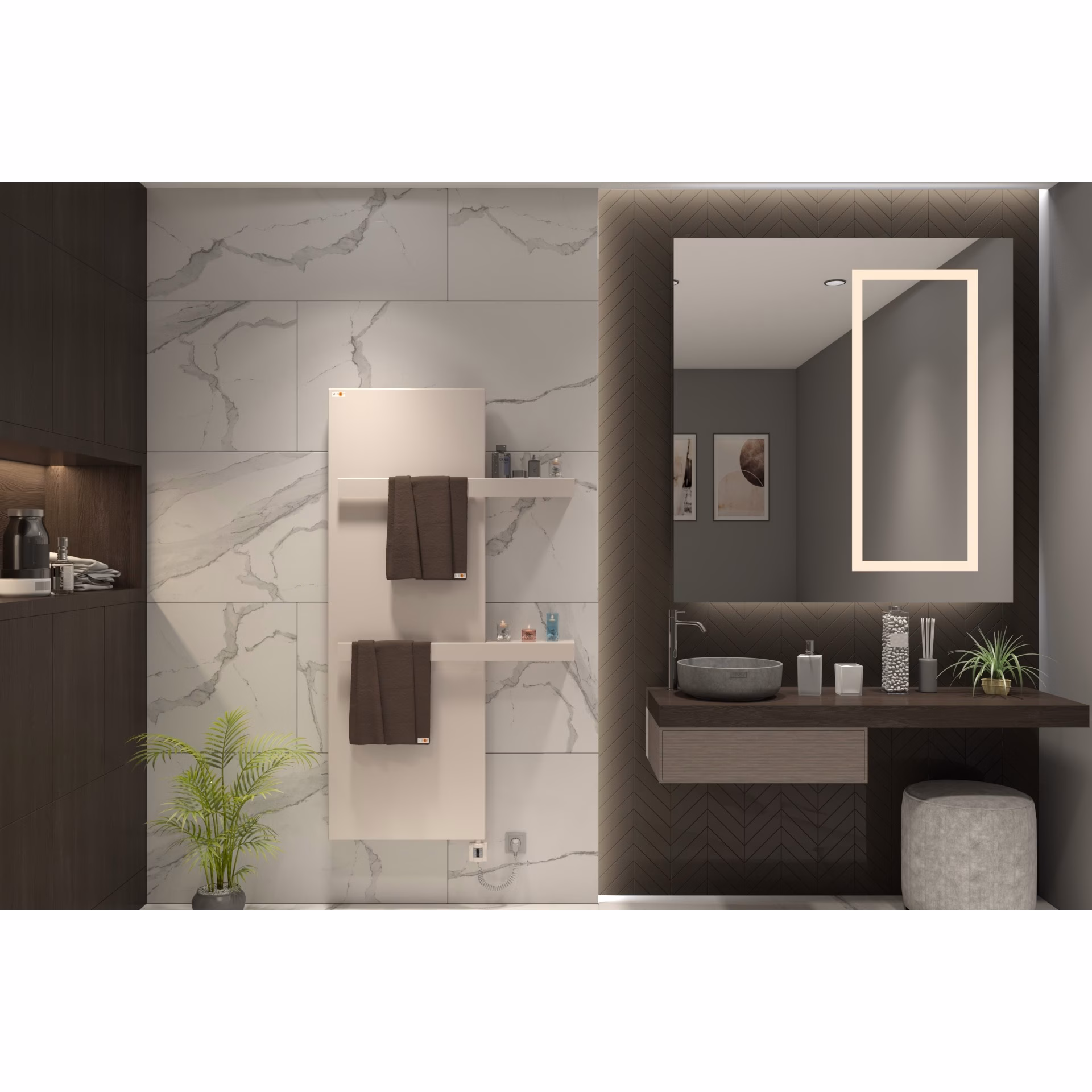 MERT Design Cover - Abdeckung für alte Badheizkörper im Maß 500x1200 mm, weiß