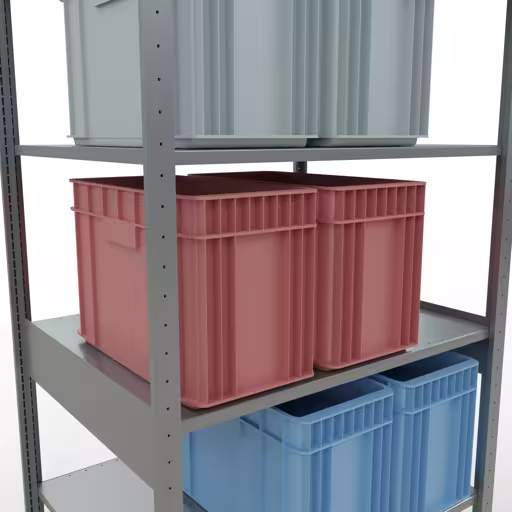 Grundregal, Fachbodenregal Stecksystem MULTIplus150, 2500 x 1000 x 800 mm (HxBxT), 6 Fachböden, Längenriegel, verzinkt mit der Artikelnr. 12781-LR Grundregal, Fachbodenregal Stecksystem MULTIplus150, 2500 x 1000 x 800 mm (HxBxT), 6 Fachböden, Längenriegel, verzinkt von Schulte Lagertechnik aus der Kategorie Stecksystem