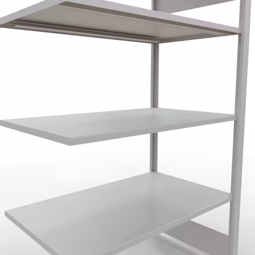 Abbildung Nr 11 des Artikels Anbauregal, Büro-Fachbodenregal Stecksystem MULTIplus150, 1800 x 1000 x 600 mm (HxBxT), 5 Fachböden, Längenriegel, ohne Mittelanschlag, lichtgrau aus der Produktgruppe Büroregale von der Marke Schulte Lagertechnik