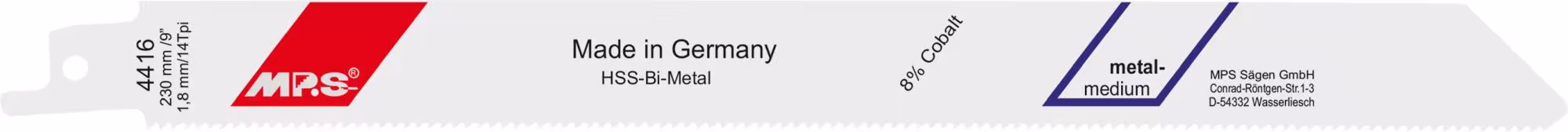 MPS Bi-Metall-Säbelsägeblatt gefräst und geschränkt zur Bearbeitung von Holz- und Metallwerkstoffen Typ Zahnteilung: 1,8 mm aus der Kategorie Säbelsägeblatt mit der Artikelnr. 4416-5