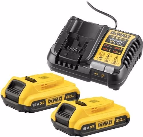 DEWALT DCB1104D2 18V 2Ah accustartset uit de categorie Accu's en laders voor snoerloos gereedschap met artikelnummer 8002733257