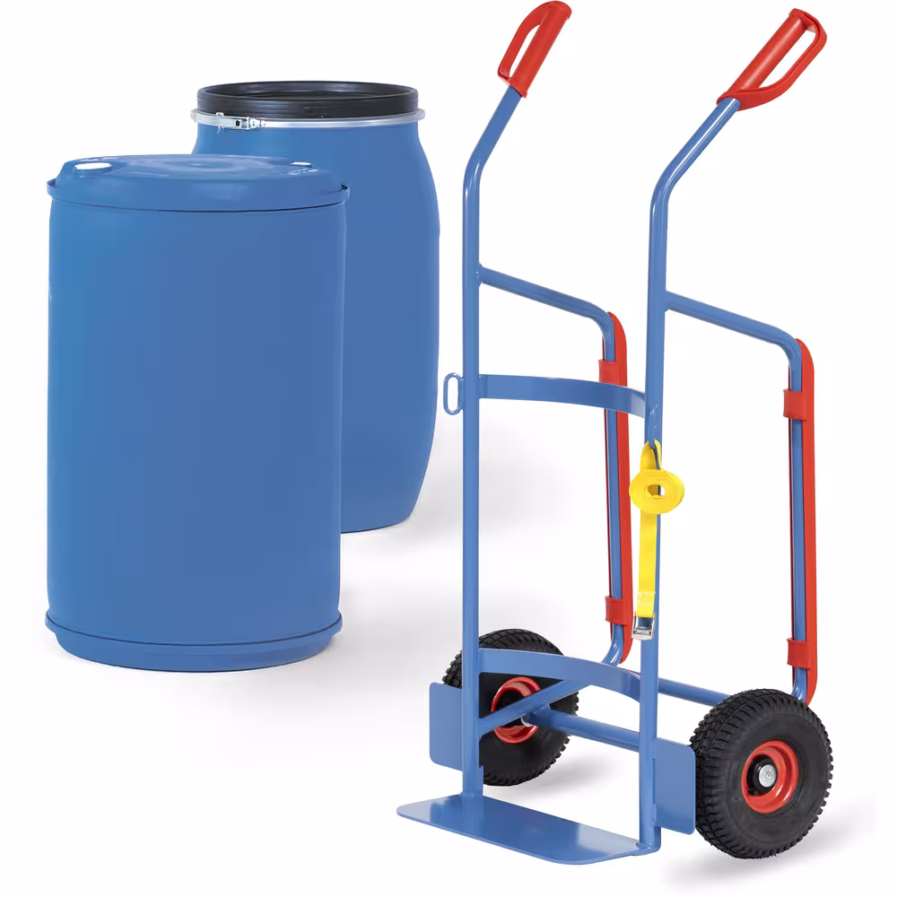Fasskarre für Kunststofffässer für den Transport von Kunststoff-Fässern mit 120-220 Liter Inhalt von der Marke Fetra aus der Kategorie Karren
