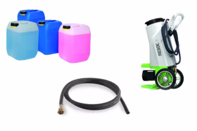 Spül- und Befüllstation, Wärmeträgerflüssigkeit Spül- und Befüllstation, Wärmeträgerflüssigkeit