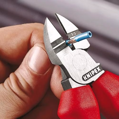 Abisolierseitenschneider Länge 160mm 1,5/2,5mm² poliert Mehrkomponenten-Hüllen KNIPEX