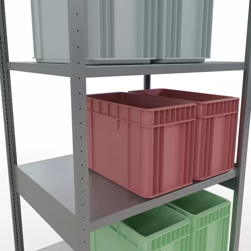 Produktbild Nr 12 des Artikels Grundregal, Fachbodenregal Stecksystem MULTIplus250, 3000 x 1000 x 800 mm (HxBxT), 7 Fachböden, Längenriegel, verzinkt Abbildung Nr 12 des Artikels Grundregal, Fachbodenregal Stecksystem MULTIplus250, 3000 x 1000 x 800 mm (HxBxT), 7 Fachböden, Längenriegel, verzinkt aus der Produktgruppe Stecksystem von der Marke Schulte Lagertechnik