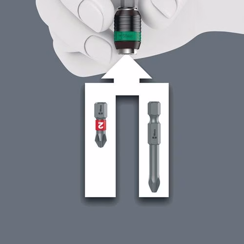 Portainserti per caricatore Kraftform Kompakt Pistol RA-R 1 7 pezzi BZT PH/PZ/TORX® WERA