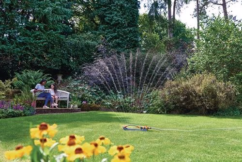 Rechtecksprenger AquaSave PRO XL 350 m² Steckkupplung Kunststoff, Metall HOZELOCK