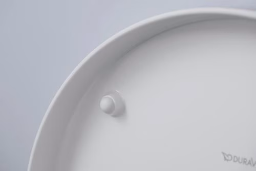 Detailbild 4042996 Duravit Wand-WC-Set ME by Starck, rimless, Durafix Tiefspüler, weiß, inklusive WC-Sitz mit Absenkautomatik