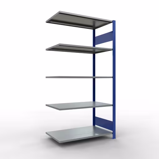 Anbauregal, Fachbodenregal Stecksystem MULTIplus85, 2000 x 1000 x 600 mm (HxBxT), 5 Fachböden, Längenriegel, RAL 5010 enzianblau von der Marke Schulte Lagertechnik Anbauregal, Fachbodenregal Stecksystem MULTIplus85, 2000 x 1000 x 600 mm (HxBxT), 5 Fachböden, Längenriegel, RAL 5010 enzianblau aus der Kategorie Anbauregal mit der Artikelnummer 13165-LR-B