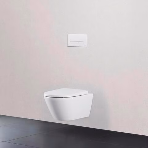 Duravit Wand-WC Set 540 mm D-Neo Weiß, Tiefspüler rimless, WC-Sitz mit Absenkautomatik, inklusive Durafix