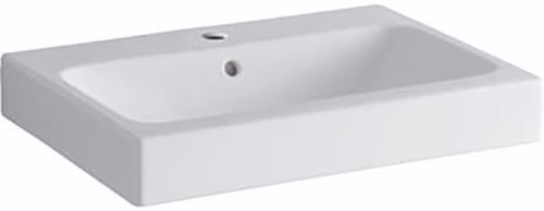 Lavabo iCon avec trou de robinetterie et trop-plein, blanc, GEBERIT, de la catégorie lavabos, référence 6000509926