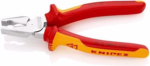 Detailbild 4051151 Kraftkombizange Länge 180mm verchromt Mehrkomponenten-Hüllen VDE KNIPEX