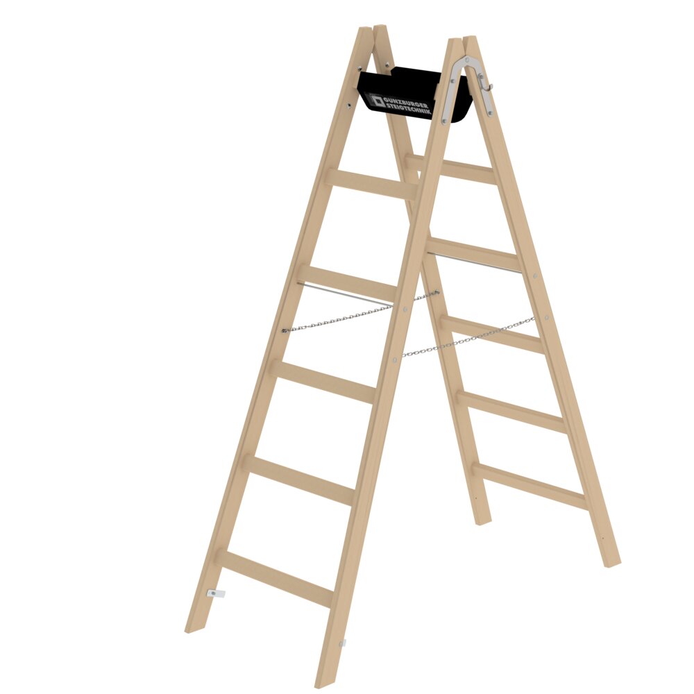 Munk Sprossen-Stehleiter Holz 2x6 Sprossen von Günzburger Steigtechnik Munk Sprossen-Stehleiter Holz aus der Kategorie Stehleitern mit der Artikelnr. 033212